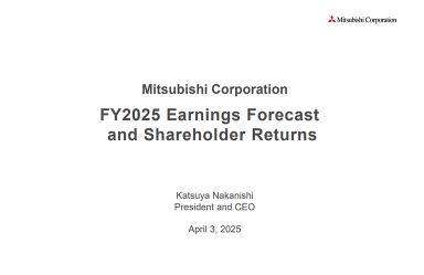 FY2025 Earnings Forecast and Shareholder Returns