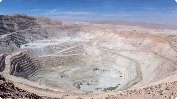 Photo of Escondida copper mine in Chile.