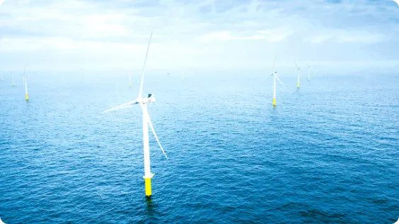 Photo of offshore Wind Farm Project by N.V. Eneco.